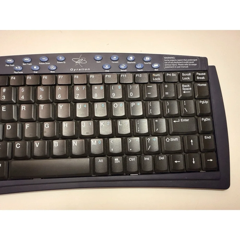 🔹 Gyration GP120 Wireless Mobile Keyboard – Compact Multimedia Layout 🔹